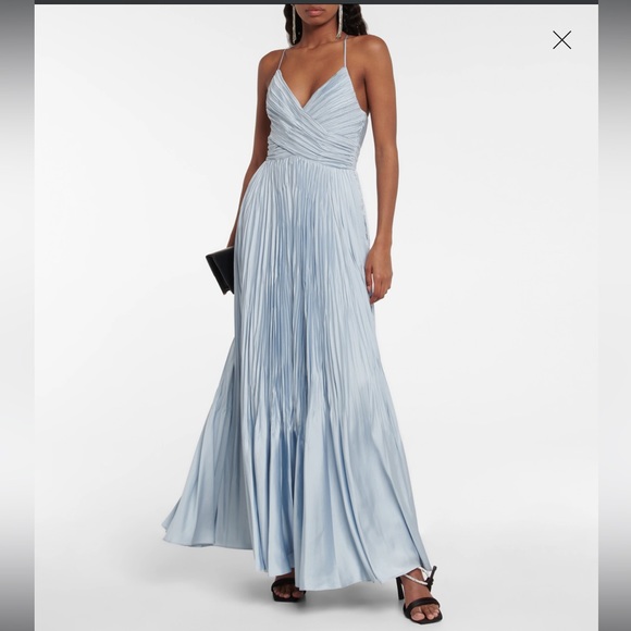 Jonathan Simkhai Dresses & Skirts - like new 4 SIMKHAI Milena Mushroom Plisse Gown - Light Sky Blue Pleated